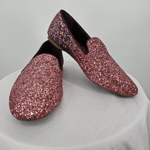 Birdies Starling Rose Slip On Glitter Sparkle Shoes Flats Ombre Pink Rare Size 8